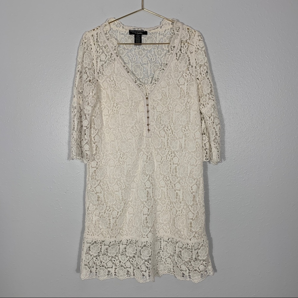 Diane Von Furstenberg Lace Floral Midi Dress